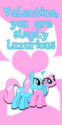 Size: 1200x2400 | Tagged: safe, artist:kurenai-hio, aloe, lotus blossom, earth pony, pony, g4, duo, spa twins, valentine