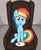 Size: 2200x2700 | Tagged: safe, artist:zirbronium, rainbow dash, g4, chair, chest fluff, cookie, cute