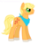 Size: 1219x1405 | Tagged: dead source, safe, artist:jaquelindreamz, applejack (g1), pony, g1, g4, applejack (male), bandana, g1 to g4, generation leap, rule 63, simple background, solo