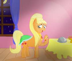 Size: 1310x1115 | Tagged: safe, artist:cyb3rwaste, applejack, g4, alternate hairstyle