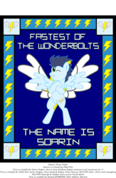 Size: 1024x1570 | Tagged: safe, artist:shikarispeeder, soarin', g4, poster