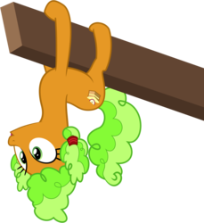 Size: 6000x6556 | Tagged: safe, artist:vladimirmacholzraum, apple brown betty, earth pony, pony, g4, absurd resolution, apple family member, background pony, behaving like a sloth, female, mare, simple background, solo, transparent background, vector
