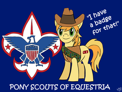 Size: 2048x1536 | Tagged: safe, artist:judhudson, braeburn, g4, boy scout, hat