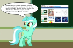 Size: 700x464 | Tagged: safe, lyra heartstrings, derpibooru, g4, chalkboard, exploitable meme, human studies101 with lyra, inception, meme, memeception, meta, roboshi (user), the smiling pony