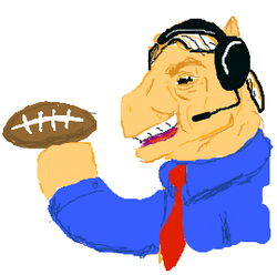 Size: 269x267 | Tagged: safe, artist:auraion, pony, american football, john madden, moonbase alpha, nfl, ponified, solo