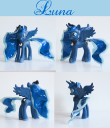 Size: 1297x1498 | Tagged: safe, artist:alltheapples, princess luna, pony, g4, brushable, customized toy, irl, photo, solo, toy