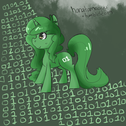 Size: 500x500 | Tagged: safe, artist:pegacornss, oc, oc only, pony, 30 minute art challenge, binary, solo