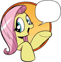 Size: 421x431 | Tagged: safe, idw, fluttershy, pony, friendship is magic #3, g4, my little pony: friendship is magic (idw), bad advice fluttershy, comic, exploitable, exploitable meme, female, meme, simple background, solo, template, transparent background