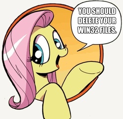 Size: 429x415 | Tagged: safe, idw, fluttershy, pony, friendship is magic #3, g4, my little pony: friendship is magic (idw), bad advice fluttershy, exploitable meme, meme, solo