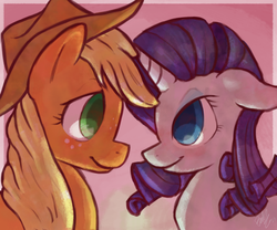 Size: 784x651 | Tagged: safe, artist:zestyoranges, applejack, rarity, g4, female, lesbian, ship:rarijack, shipping