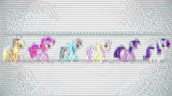 Size: 1280x718 | Tagged: safe, applejack, fluttershy, pinkie pie, rainbow dash, rarity, twilight sparkle, g4, ascii, female, mane six, numbers, text, vlc, wall of text