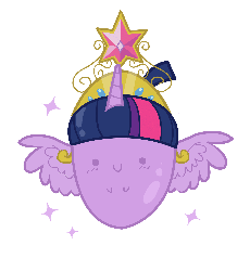 Size: 1759x1908 | Tagged: safe, artist:parfywarfy, twilight sparkle, g4, acorn, acorn drama, animated, big crown thingy, c:, chibi, crown, cute, element of magic, female, flapping, looking at you, princess, simple background, smiling, sparkles, species swap, spread wings, transparent background, twilacorn, twilight sparkle (alicorn), visual pun, wat, wings