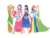 Size: 900x675 | Tagged: safe, artist:meiyoko, applejack, fluttershy, pinkie pie, rainbow dash, rarity, twilight sparkle, human, g4, clothes, dress, gala dress, humanized, mane six, simple background, skinny, thin, transparent background