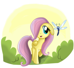 Size: 4680x4288 | Tagged: safe, artist:pridark, fluttershy, dragonfly, g4, absurd resolution, cute, filly, shyabetes, simple background, transparent background