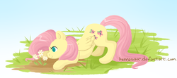 Size: 1350x600 | Tagged: safe, artist:kennasaur, fluttershy, g4, flower