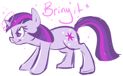 Size: 832x518 | Tagged: safe, artist:clovercoin, twilight sparkle, g4, action pose, magic, smiling