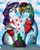 Size: 550x680 | Tagged: safe, artist:xjkenny, rainbow dash, rarity, spike, semi-anthro, g4, baywatch, clothes, female, heart, lifeguard, lifeguard dash, lifeguard rarity, male, one-piece swimsuit, ship:rainbowspike, ship:sparity, shipping, sparidash, straight, swimsuit