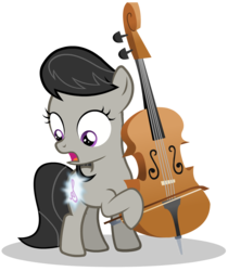 Size: 1150x1370 | Tagged: safe, artist:theevilflashanimator, octavia melody, earth pony, pony, g4, cello, cutie mark, cutiespark, female, filly, filly octavia, musical instrument, simple background, solo, transparent background, vector, younger