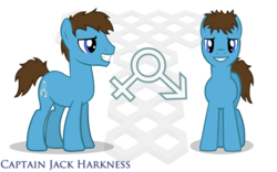Size: 900x563 | Tagged: safe, artist:theevilflashanimator, earth pony, pony, bisexuality, doctor who, jack harkness, ponified, reference sheet, solo, torchwood