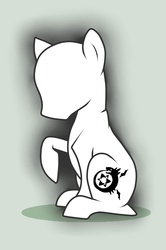 Size: 1585x2381 | Tagged: safe, artist:turrkoise, faceless ponies, fullmetal alchemist, ouroboros, ponified, truth