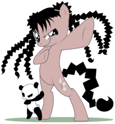 Size: 2185x2354 | Tagged: safe, artist:turrkoise, panda, fullmetal alchemist, may chang, ponified, shao may