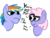 Size: 552x420 | Tagged: safe, artist:krabbshack, rainbow blaze, rainbowshine, g4, games ponies play, duo, rainbow mom, simple background, transparent background