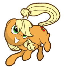 Size: 1096x1036 | Tagged: safe, artist:starlettskies, applejack, g4, happy