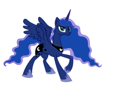 Size: 4785x3383 | Tagged: safe, artist:lethalmoose, princess luna, pony, g4, absurd resolution, female, simple background, solo, transparent background, vector