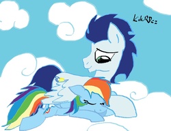 Size: 1206x924 | Tagged: safe, artist:monnarcha, rainbow dash, soarin', g4, female, male, ship:soarindash, shipping, straight