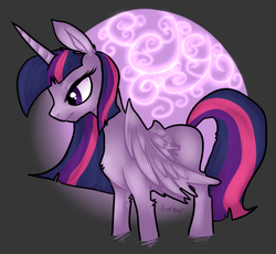 Size: 820x754 | Tagged: safe, artist:geistverrse, twilight sparkle, alicorn, pony, g4, female, mare, moon, solo, twilight sparkle (alicorn)