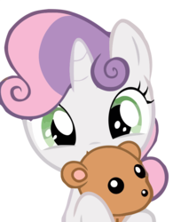 Size: 709x911 | Tagged: safe, artist:vendetatj, sweetie belle, pony, g4, cute, diasweetes, female, show accurate, simple background, solo, teddy bear, transparent background, vector