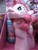 Size: 960x1280 | Tagged: safe, pinkie pie, human, g4, english, hasbro, irl, my little pony logo, not salmon, photo, text, toy, wat