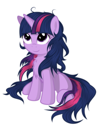 Size: 4400x5600 | Tagged: safe, artist:junkiekb, artist:mamandil, twilight sparkle, pony, g4, absurd resolution, chest fluff, cute, female, messy mane, simple background, solo, transparent background, vector