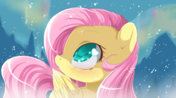 Size: 950x531 | Tagged: dead source, safe, artist:loyaldis, fluttershy, pegasus, pony, g4, female, heart eyes, milestone, solo, wingding eyes