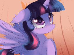 Size: 800x601 | Tagged: dead source, safe, artist:loyaldis, twilight sparkle, alicorn, pony, animated, crying, cute, eye shimmer, female, floppy ears, frown, heart, heart eyes, looking up, mare, sad, solo, sparkles, spread wings, starry eyes, teary eyes, twiabetes, twilight sparkle (alicorn), wingding eyes, wings