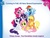 Size: 720x540 | Tagged: safe, applejack, fluttershy, pinkie pie, rainbow dash, rarity, twilight sparkle, g4, official, mane six, mane six opening poses, my little pony logo, text