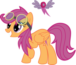 Size: 900x776 | Tagged: safe, artist:tinakatdark, scootaloo, g4, adult, goggles, older, simple background, transparent background, vector