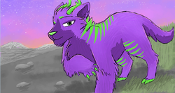 Size: 701x376 | Tagged: safe, artist:cascadingserenity, spike, wolf, g4, species swap