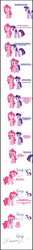 Size: 1030x7833 | Tagged: safe, artist:undead-niklos, pinkie pie, twilight sparkle, earth pony, pony, unicorn, comic:pinkie pie says goodnight, g4, comic, google, pink text, purple text, unicorn twilight