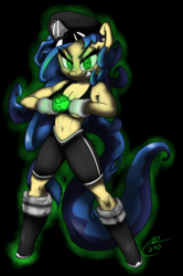 Size: 1331x2000 | Tagged: safe, artist:carmelcube, oc, oc only, oc:milky way, earth pony, anthro, abs, anthro oc, belly button, breasts, clothes, compression shorts, female, mare, solo, sports bra, underboob