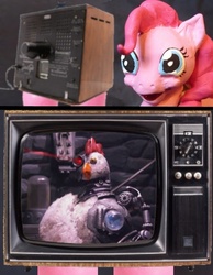 Size: 699x900 | Tagged: safe, pinkie pie, g4, clay, clay figure, creepy, exploitable meme, grimderp, robot chicken, tv meme