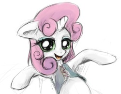 Size: 652x506 | Tagged: safe, artist:darkponyfantasies, sweetie belle, g4, looking at you, simple background, solo, white background