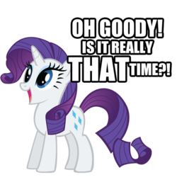 Size: 512x512 | Tagged: safe, rarity, pony, unicorn, g4, caption, female, horn, mare, simple background, solo, transparent background
