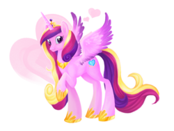Size: 2362x1772 | Tagged: safe, artist:trunksi, princess cadance, alicorn, pony, g4, female, mare, simple background, smiling, solo, transparent background