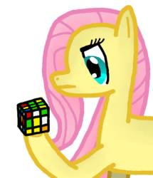 Size: 471x547 | Tagged: safe, artist:thunder-dash, fluttershy, g4, female, mare, rubik's cube, simple background, solo, transparent background