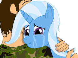 Size: 1024x758 | Tagged: safe, artist:xardboy, trixie, human, g4, crying