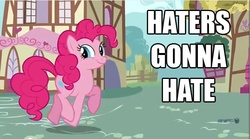 Size: 638x354 | Tagged: safe, pinkie pie, g4, haters gonna hate, image macro