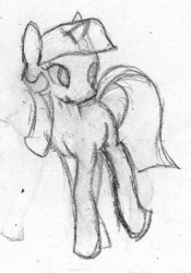 Size: 232x331 | Tagged: safe, artist:untiltheballoons, twilight sparkle, g4, full body, pencil drawing, sketch, solo, traditional art