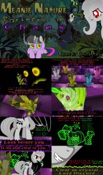 Size: 688x1161 | Tagged: safe, artist:primalmoron, discord, fluttershy, g4, brambleshy, crystal, evil, meanie nature