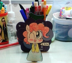 Size: 766x668 | Tagged: safe, artist:danadyu, pinkie pie, g4, hanbok, jumped-out-pinkieanswers, korean, paper child